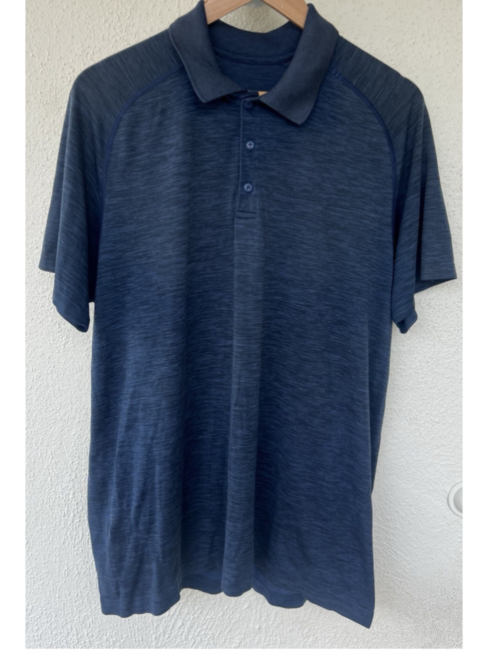 Lululemon Polo Shirt Men’s XL Navy Metal Vent Tech Casual Run Top Golf Tennis